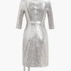 Sequin Pleated Mini Dress>MICAS Hot