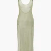 Sheer Mesh Slit Cover-up Dress>MICAS Discount