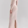 Sheer Mesh Square Neck Long Sleeve Maxi Dress>MICAS Discount
