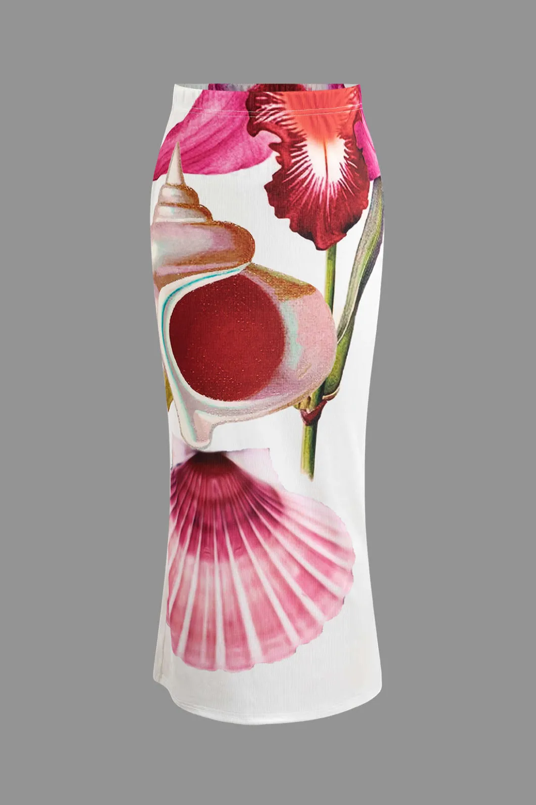 Shell and Floral Print Skirt Set>MICAS Discount