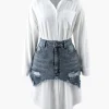Shirt Dress And Denim Corset Two-piece>MICAS Best