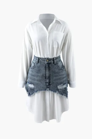 Shirt Dress And Denim Corset Two-piece>MICAS Best