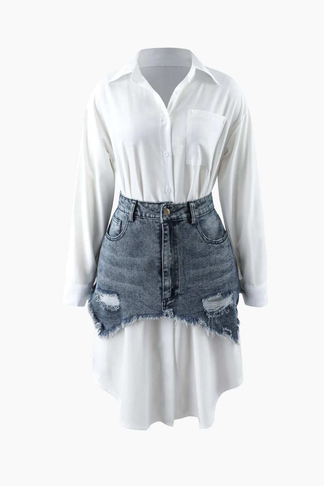 Shirt Dress And Denim Corset Two-piece>MICAS Best
