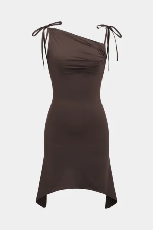Sleeveless Backless Tie Up Mini Dress>MICAS Hot
