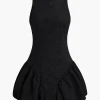 Sleeveless Puff Hem Mini Dress>MICAS Fashion