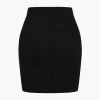 Solid Knit Button V-neck Top And Mini Skirt Set>MICAS Sale