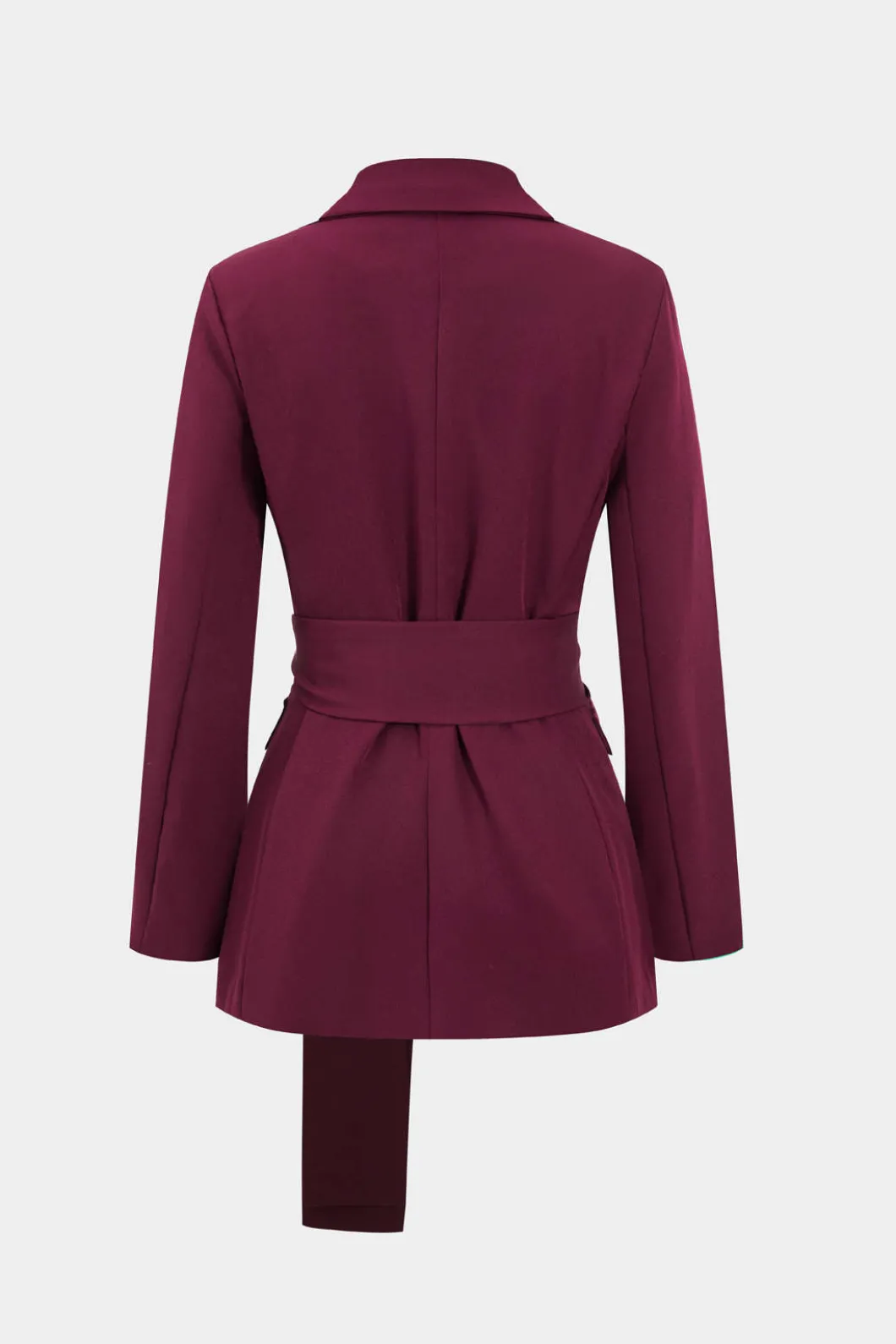 Solid Belt Blazer And Pants Set>MICAS Best