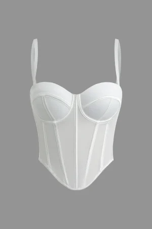 Solid Bustier Corset Top>MICAS Sale