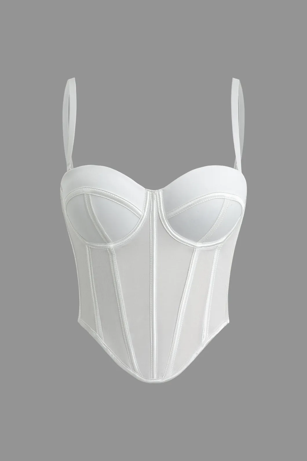 Solid Bustier Corset Top>MICAS Sale