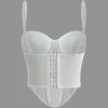 Solid Bustier Corset Top>MICAS Sale