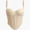 Solid Bustier Corset Top>MICAS Sale