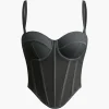 Solid Bustier Corset Top>MICAS Sale
