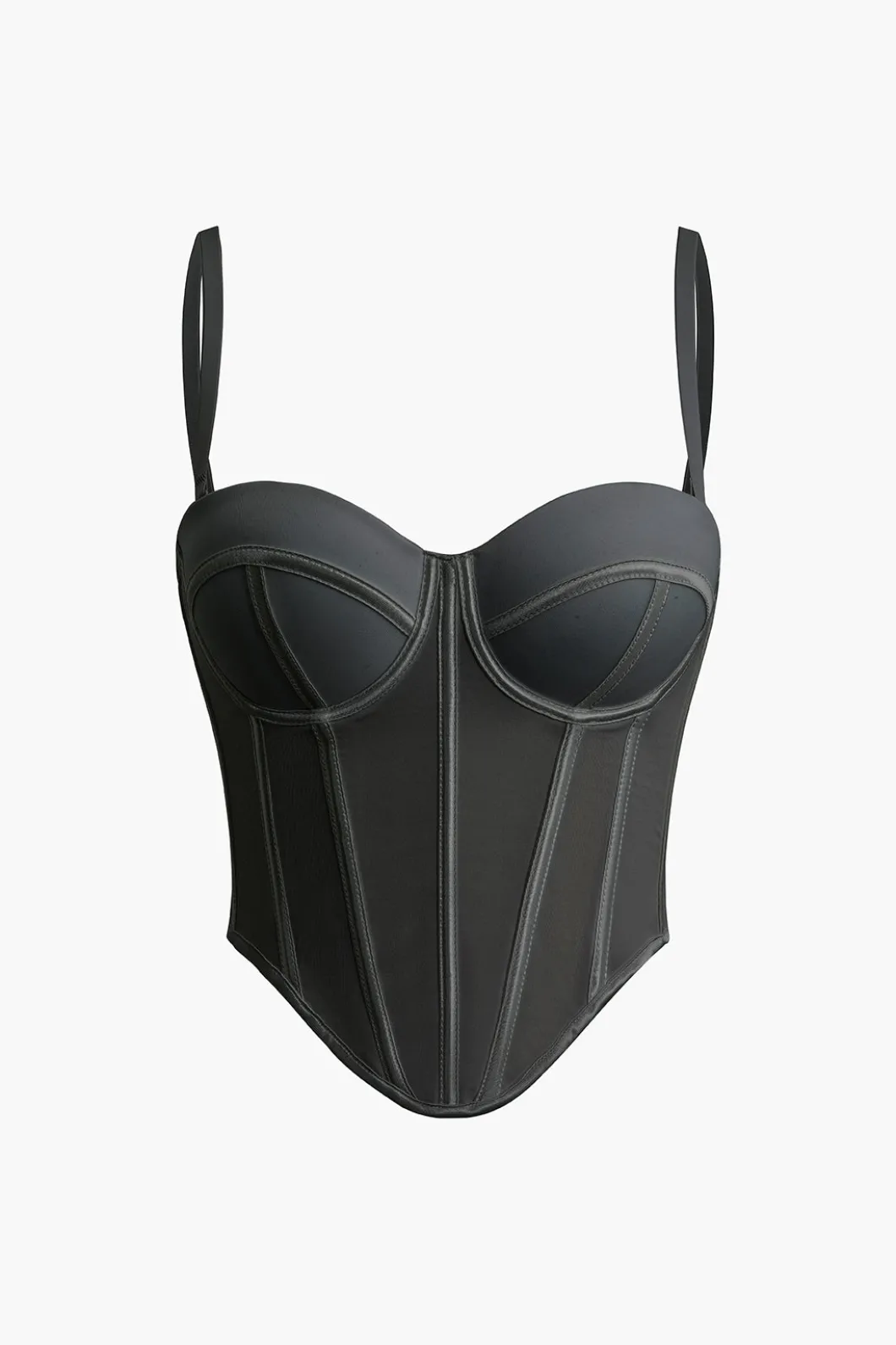 Solid Bustier Corset Top>MICAS Sale