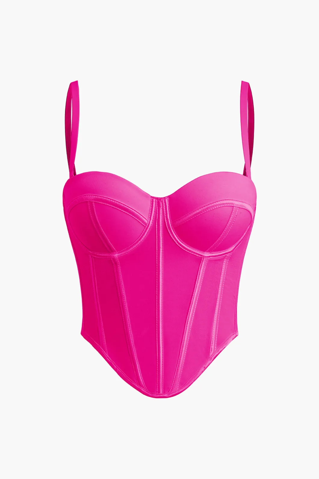 Solid Bustier Corset Top>MICAS Sale