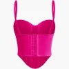 Solid Bustier Corset Top>MICAS Sale