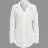 Solid Button Long-Sleeve Shirt>MICAS Online