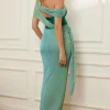 Solid Corset Asymmetrical Maxi Dress>MICAS New
