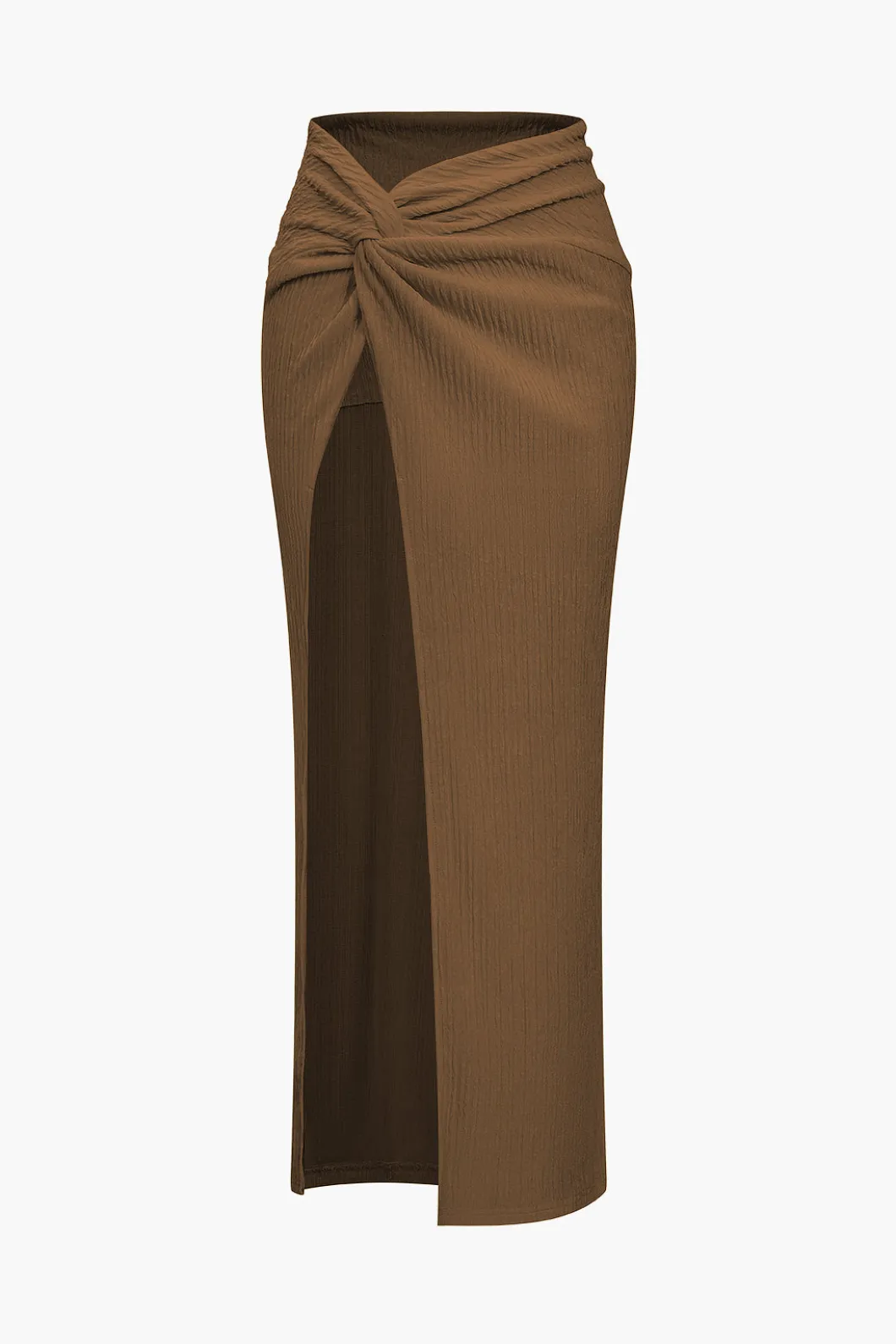Solid Crop Tank Top And Slit Twist Knot Skirt Set>MICAS Hot