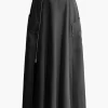Solid Crop Tank Top And Zipper Pocket Pleated Skirt Set>MICAS Hot