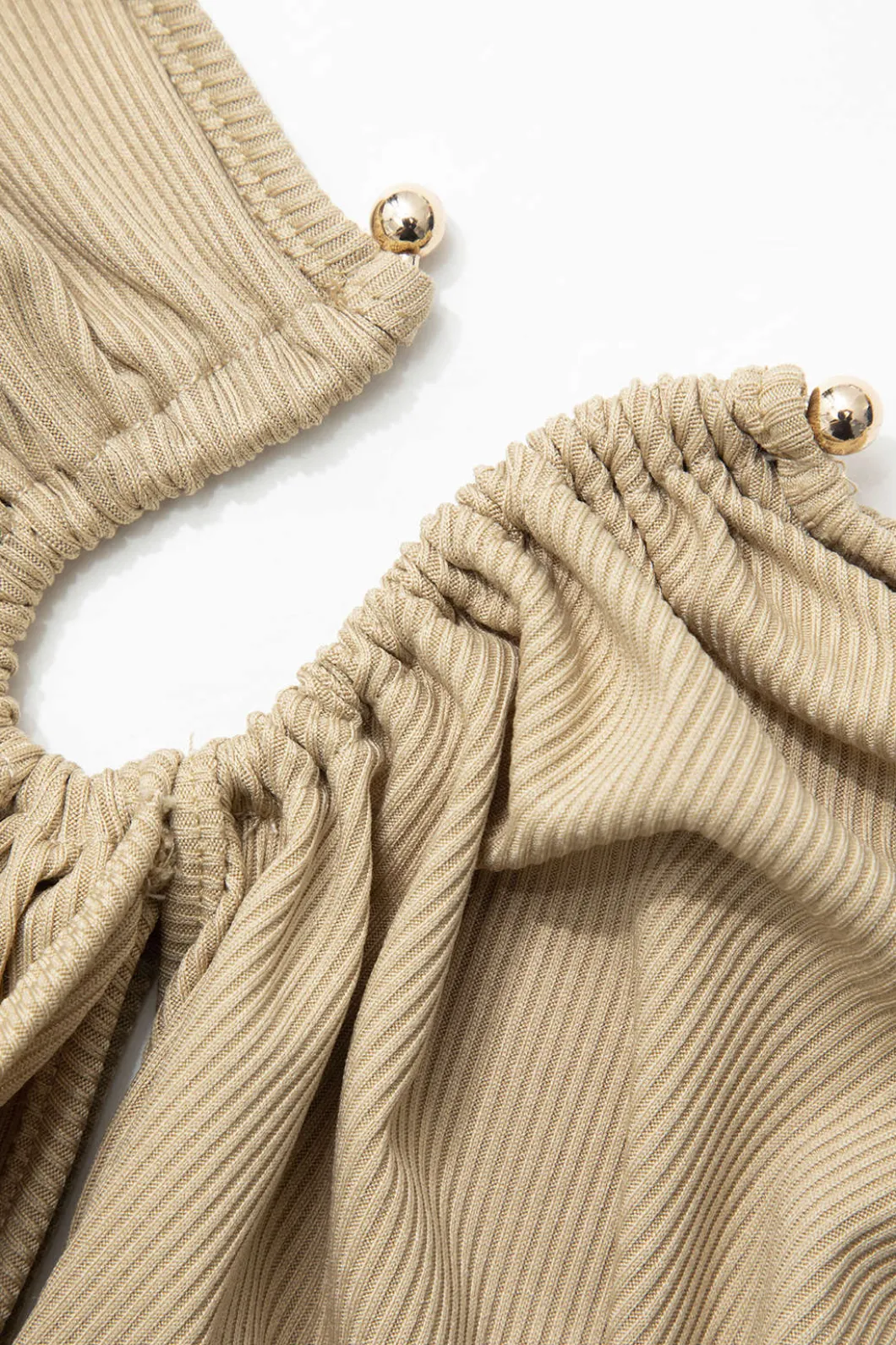 Solid Cut Out Crop Tank Top And Ruched Split Midi Skirt Set>MICAS Best