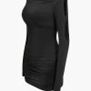 Solid Cut Out Mini Dress>MICAS Discount