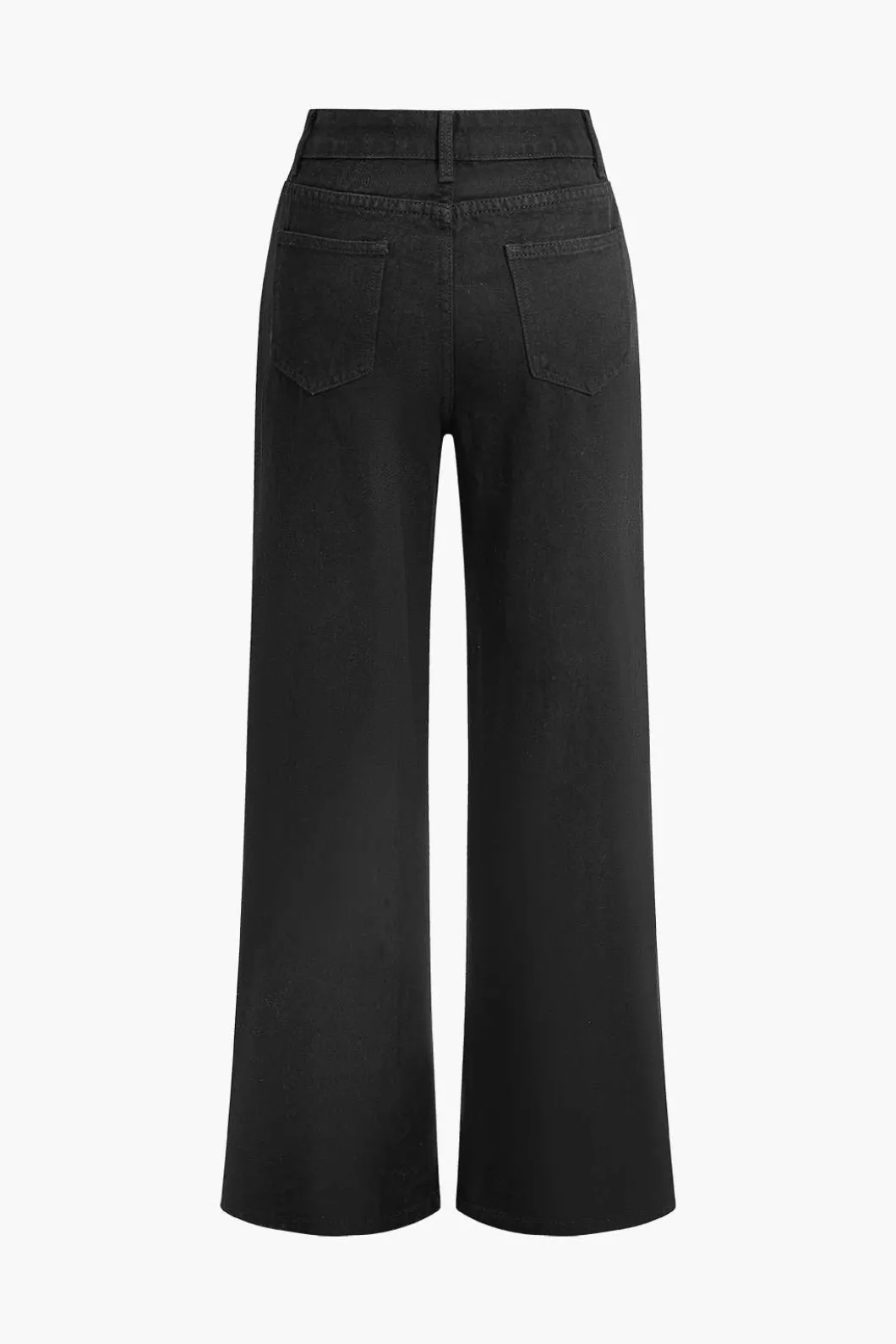 Solid Cut Out Ripped Jeans>MICAS New