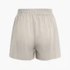 Solid Drawstring Frayed Shorts Set>MICAS Outlet