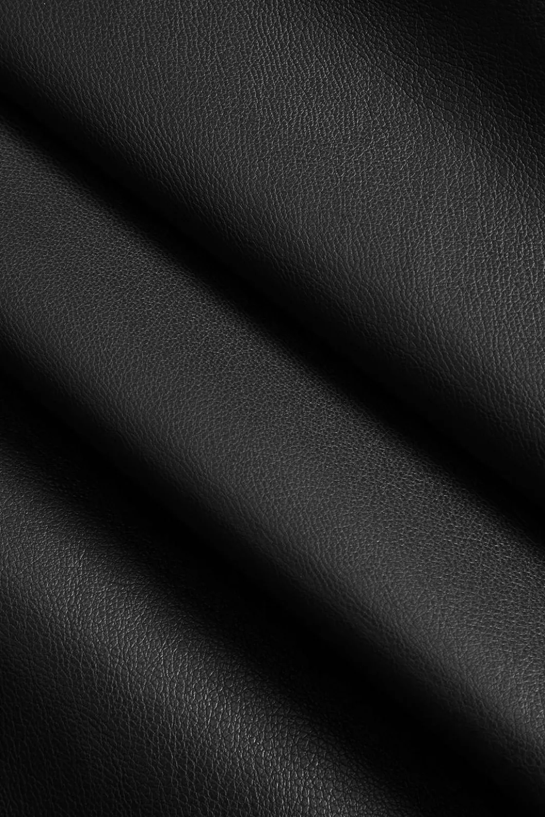 Solid Faux Leather Button Pocket Belted Coat>MICAS Fashion