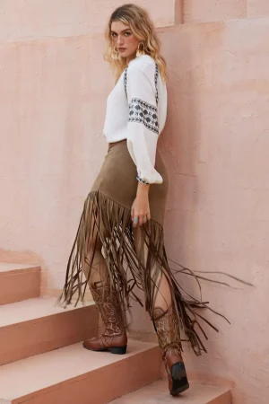 Solid Fringe Skirt>MICAS Best