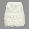 Solid Fringe Sweater Skirt>MICAS Hot