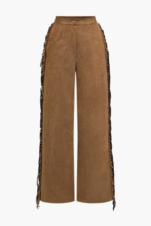 Solid Fringe Trousers>MICAS Clearance