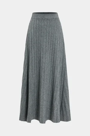 Solid High Waist Sweater Skirt>MICAS Clearance