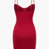 Solid Knit Bustier Slip Mini Dress>MICAS Clearance