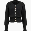 Solid Knit Button Sweater Cardigan>MICAS New