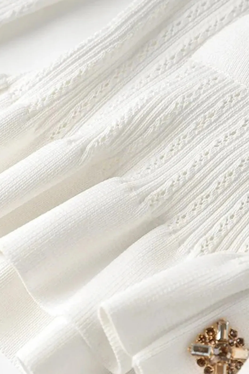 Solid Knit Button Top And Ruffle Mermaid Skirt Set>MICAS Discount