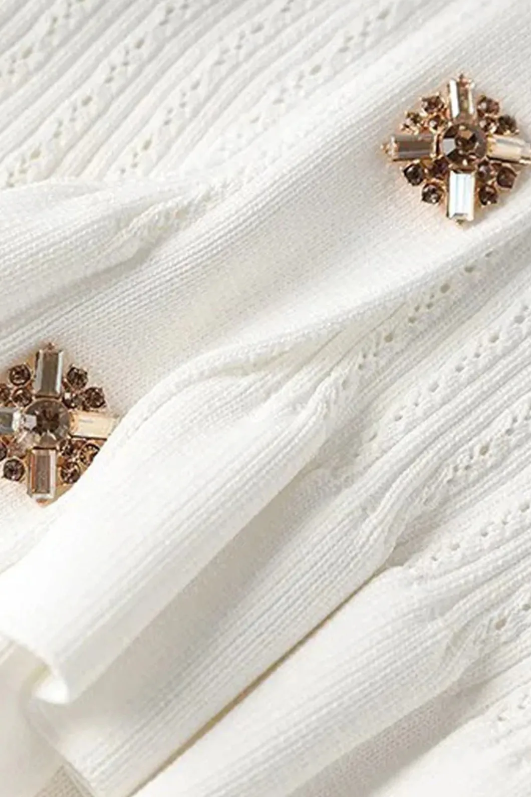 Solid Knit Button Top And Ruffle Mermaid Skirt Set>MICAS Discount