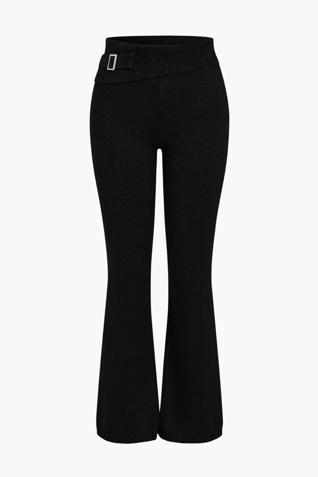 Solid Knit Hooded Top And Asymmetrical Pants Set>MICAS Sale