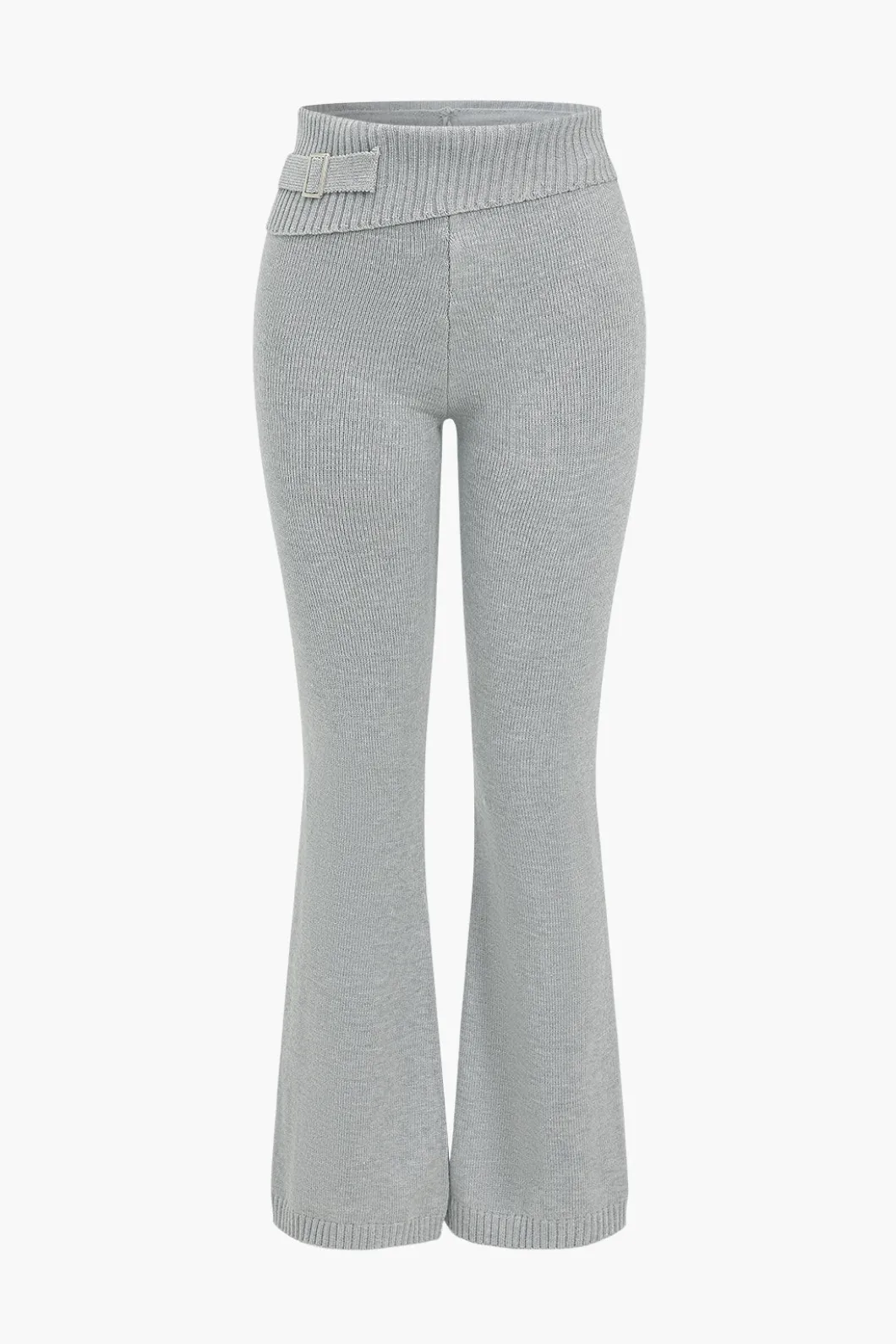 Solid Knit Hooded Top And Asymmetrical Pants Set>MICAS Sale