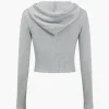 Solid Knit Hooded Top And Asymmetrical Pants Set>MICAS Sale