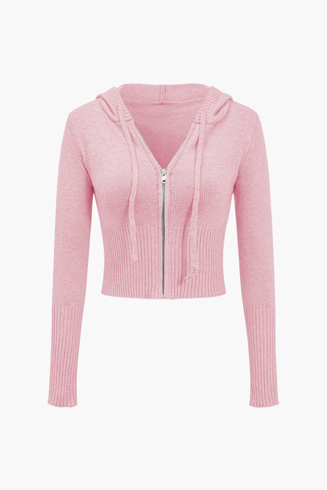 Solid Knit Hooded Top And Asymmetrical Pants Set>MICAS Sale