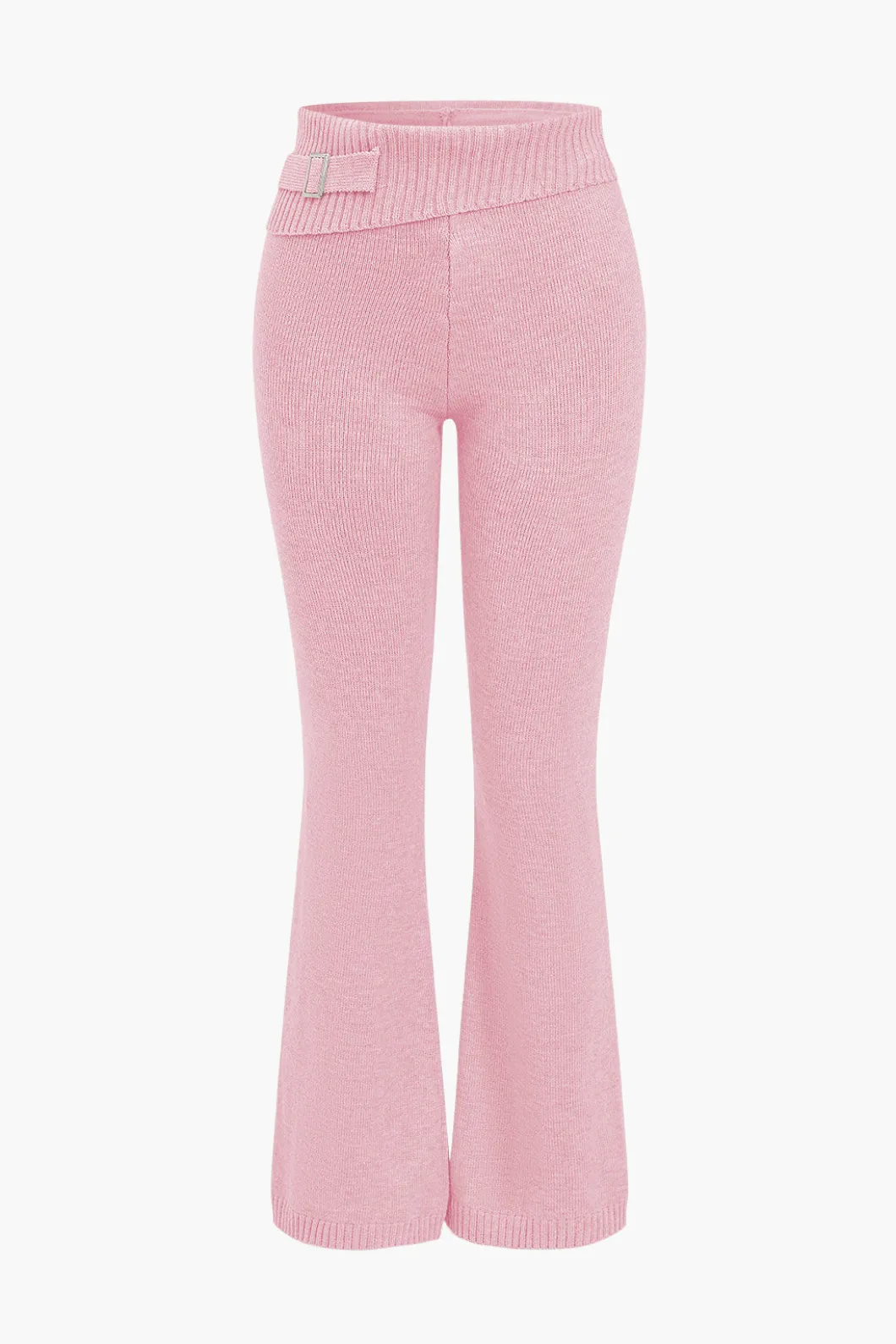 Solid Knit Hooded Top And Asymmetrical Pants Set>MICAS Sale