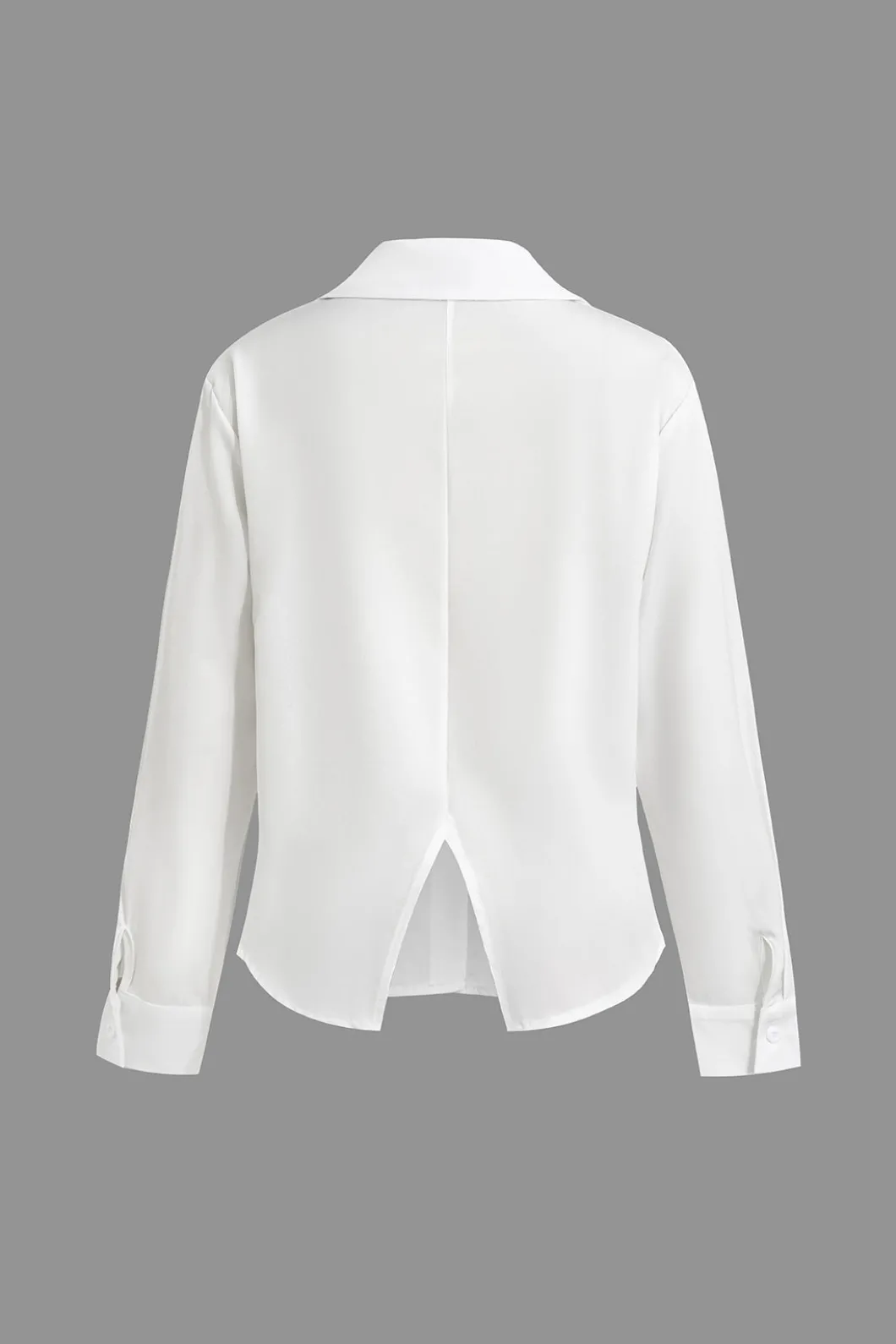 Solid Knot Shirt And Artistic Print Pants Set>MICAS Best