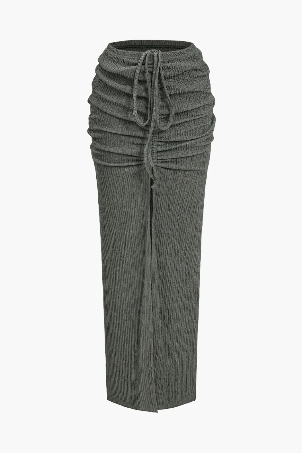 Solid Long-Sleeve Top And Drawstring Skirt Set>MICAS Online