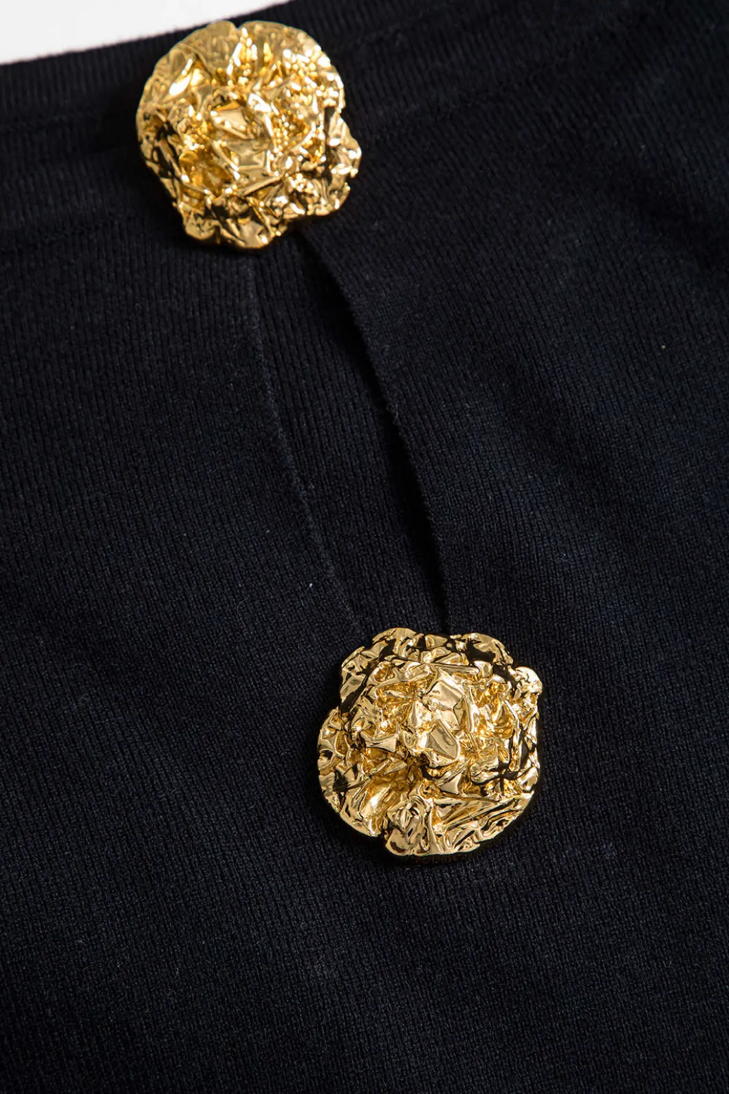 Solid Off Shoulder Button Round Neck Cut Out Mini Dress>MICAS Outlet