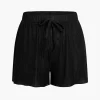Solid Pleated Tie-Up Shorts>MICAS Discount