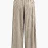 Solid Pleated Wide Leg Pants>MICAS Discount