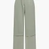 Solid Pocket And Zipper Detail Trouser Set>MICAS Fashion