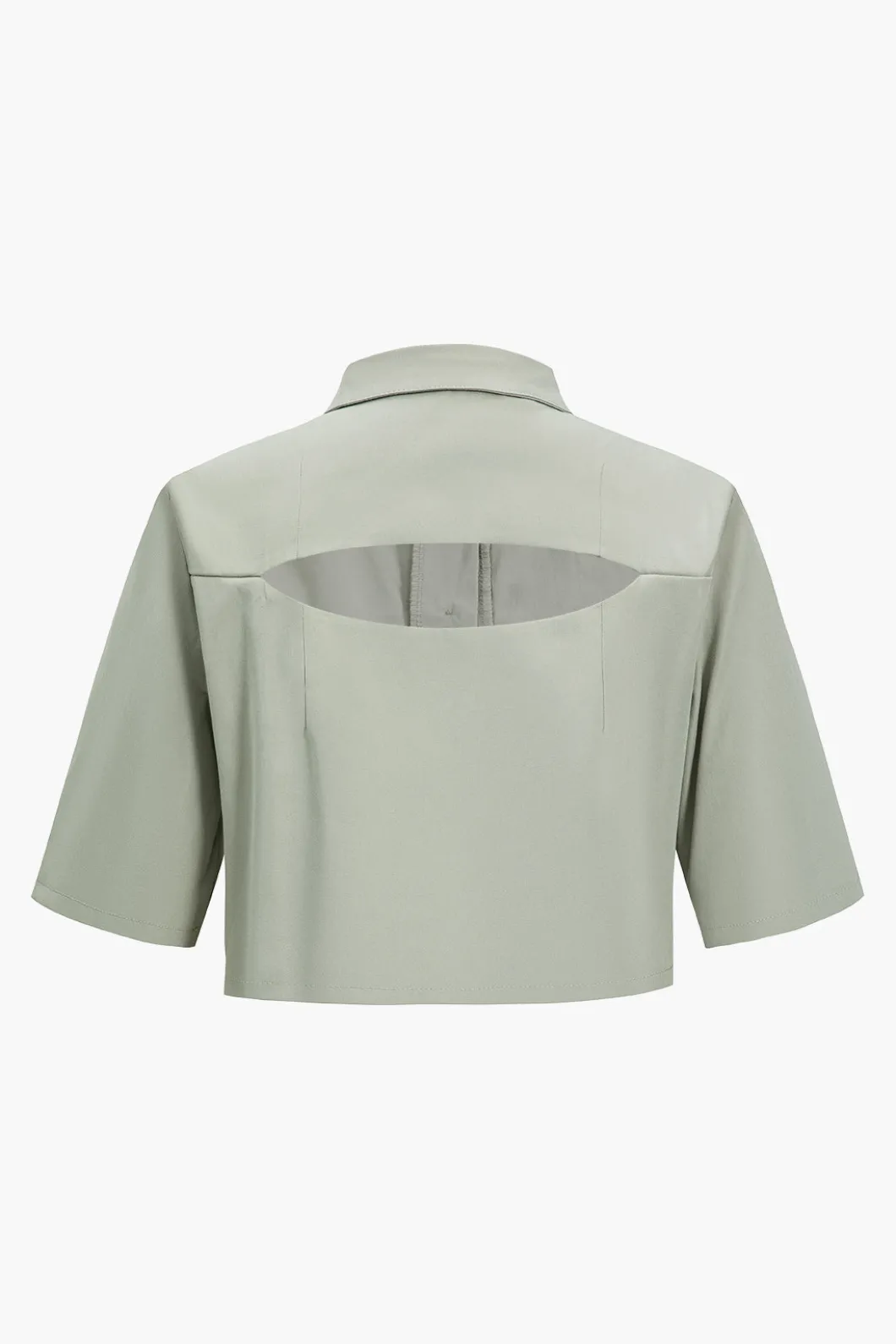 Solid Pocket And Zipper Detail Trouser Set>MICAS Fashion