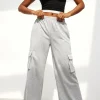 Solid Pocket High-Waisted Trousers>MICAS Discount