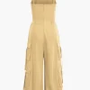 Solid Pocket Slip Jumpsuit>MICAS Best